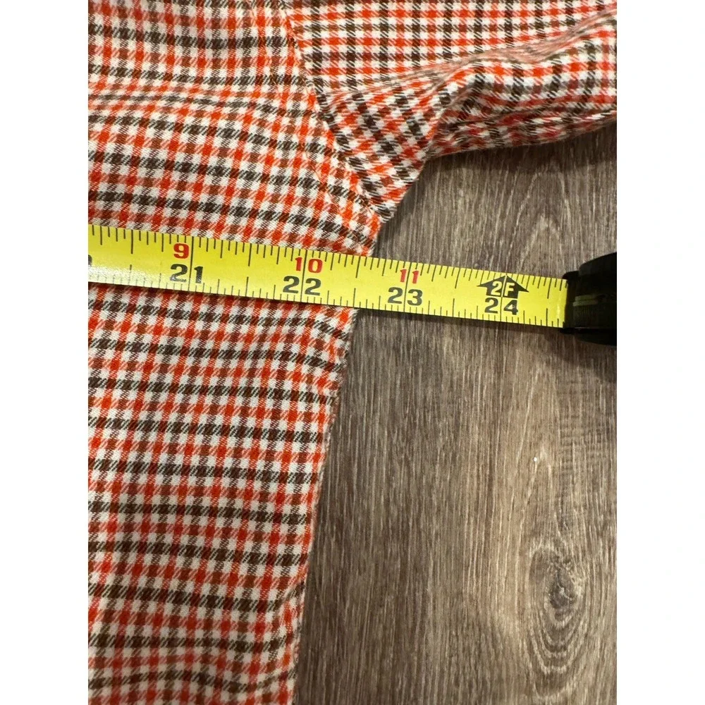 The North Face Mens Medium Shirt Button Up Flannel Plaid‎ Roll-Tab Sleeve